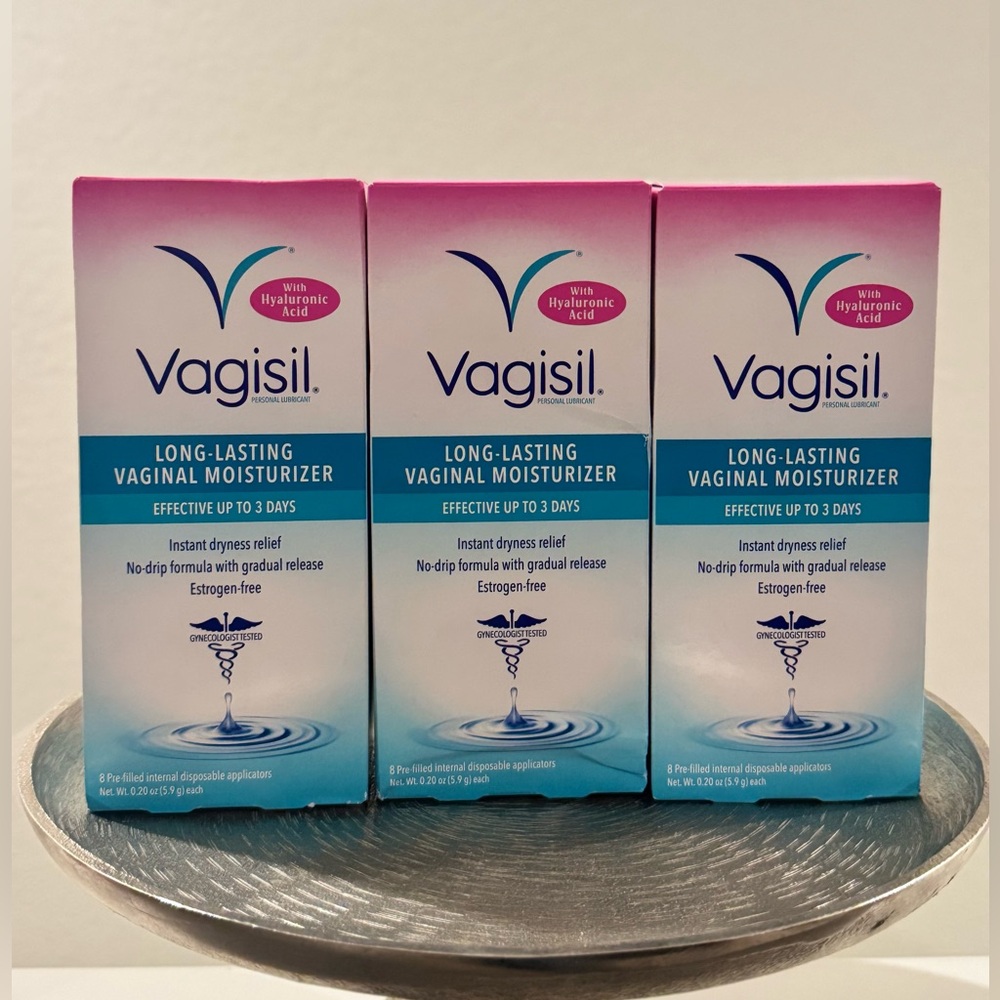 3-PACK VAGISIL Long-Lasting Vaginal Moisturizer, Gel & Lubricant for Women 8ct